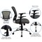 Emma and Oliver Mid-Back Mesh Swivel Task Office Chair with Chrome Base and Arms